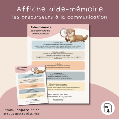 Aide-mémoire – Précurseurs à la communication