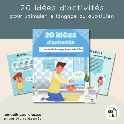 Stimuler le langage à l’heure du bain - guide d'accompagnement