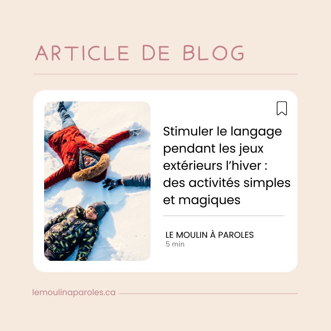Stimuler le langage pendant les jeux extérieurs l’hiver : des activités simples et magiques