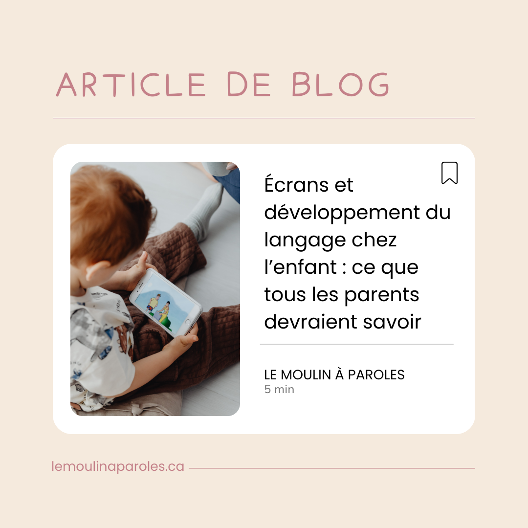 limiter les écrans chez les enfants développement du langage