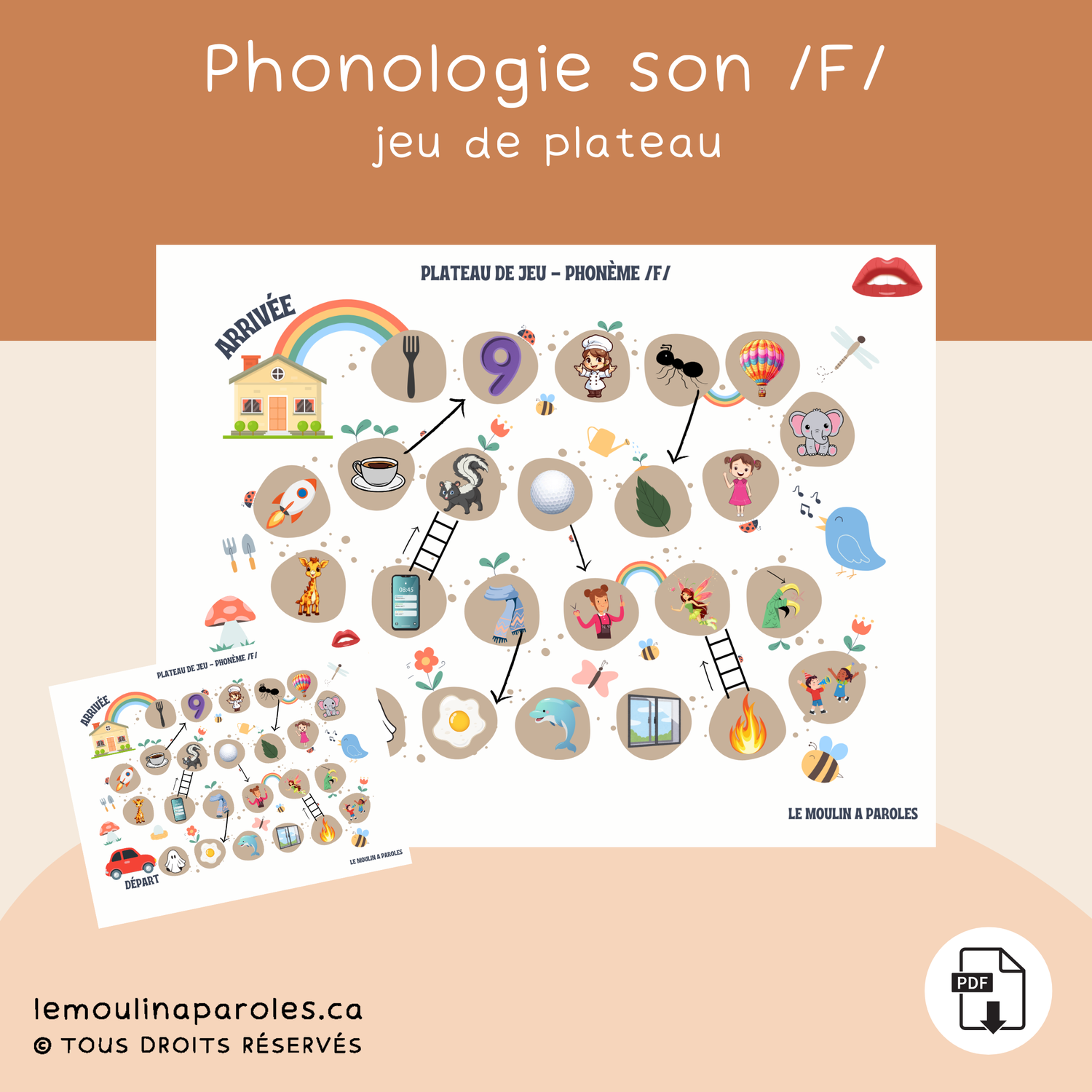 Jeu de plateau - son /F/