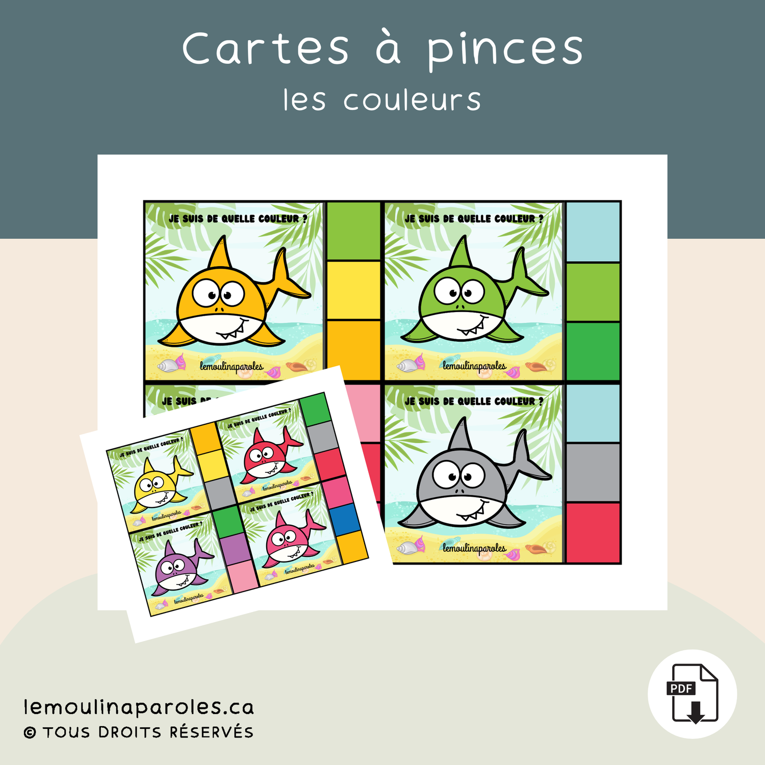 Cartes à pincer - les requins