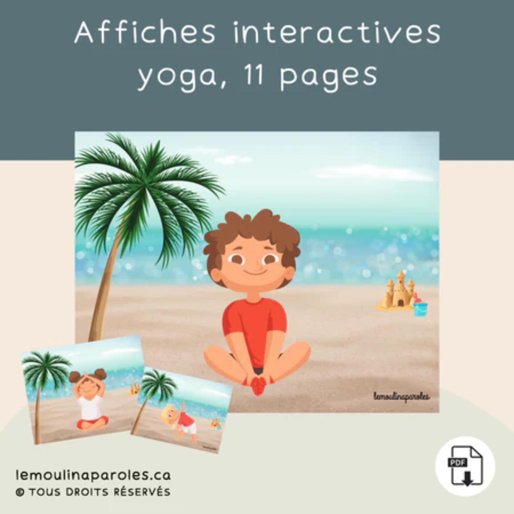 Trousse langage à la plage avec activités éducatives imprimables pour enfants