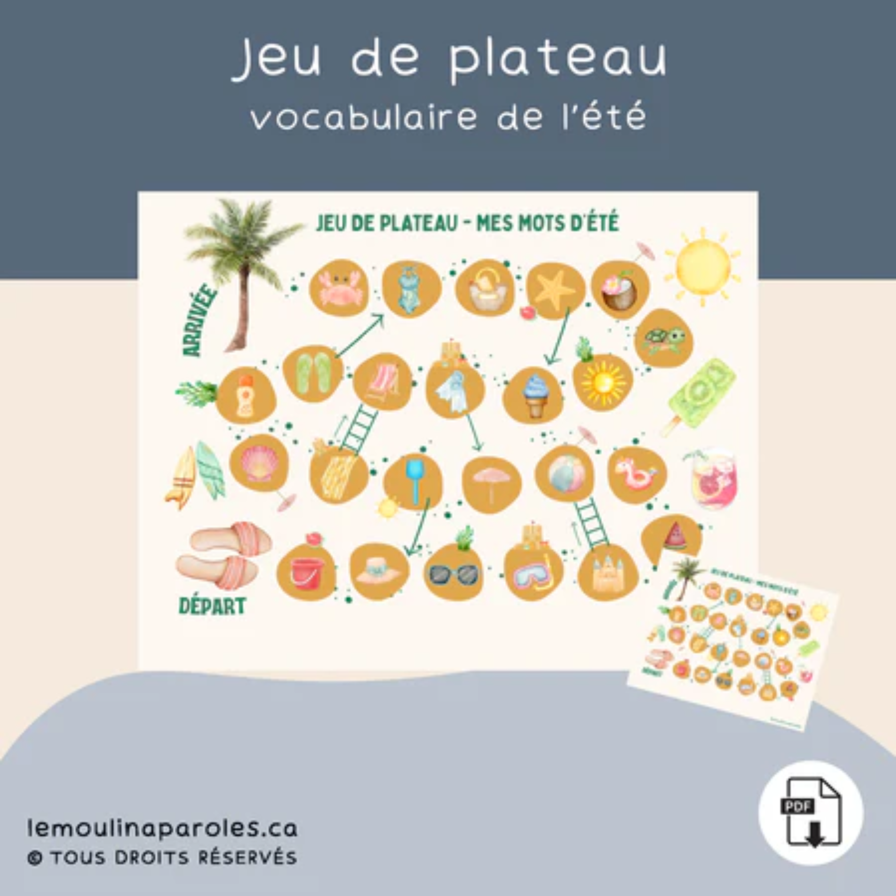 Activités imprimables de stimulation du langage sur le thème de l’été pour enfants de 3 à 8 ans.