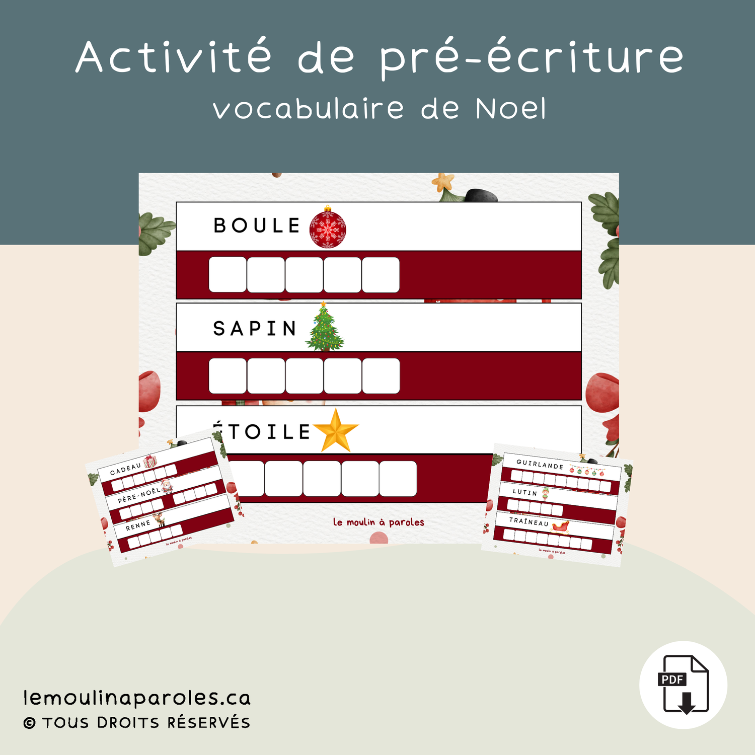 Pré-écriture de Noël