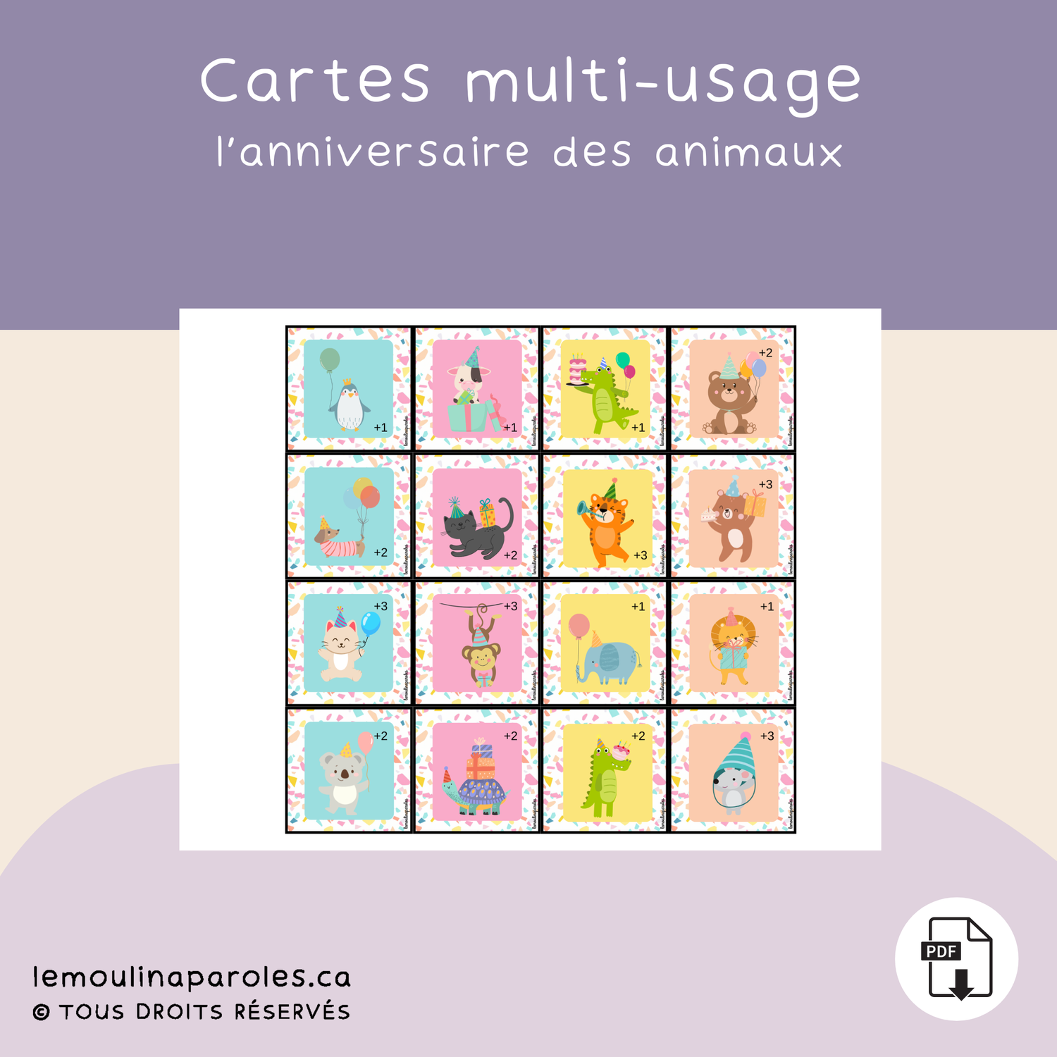 L'anniversaire des animaux