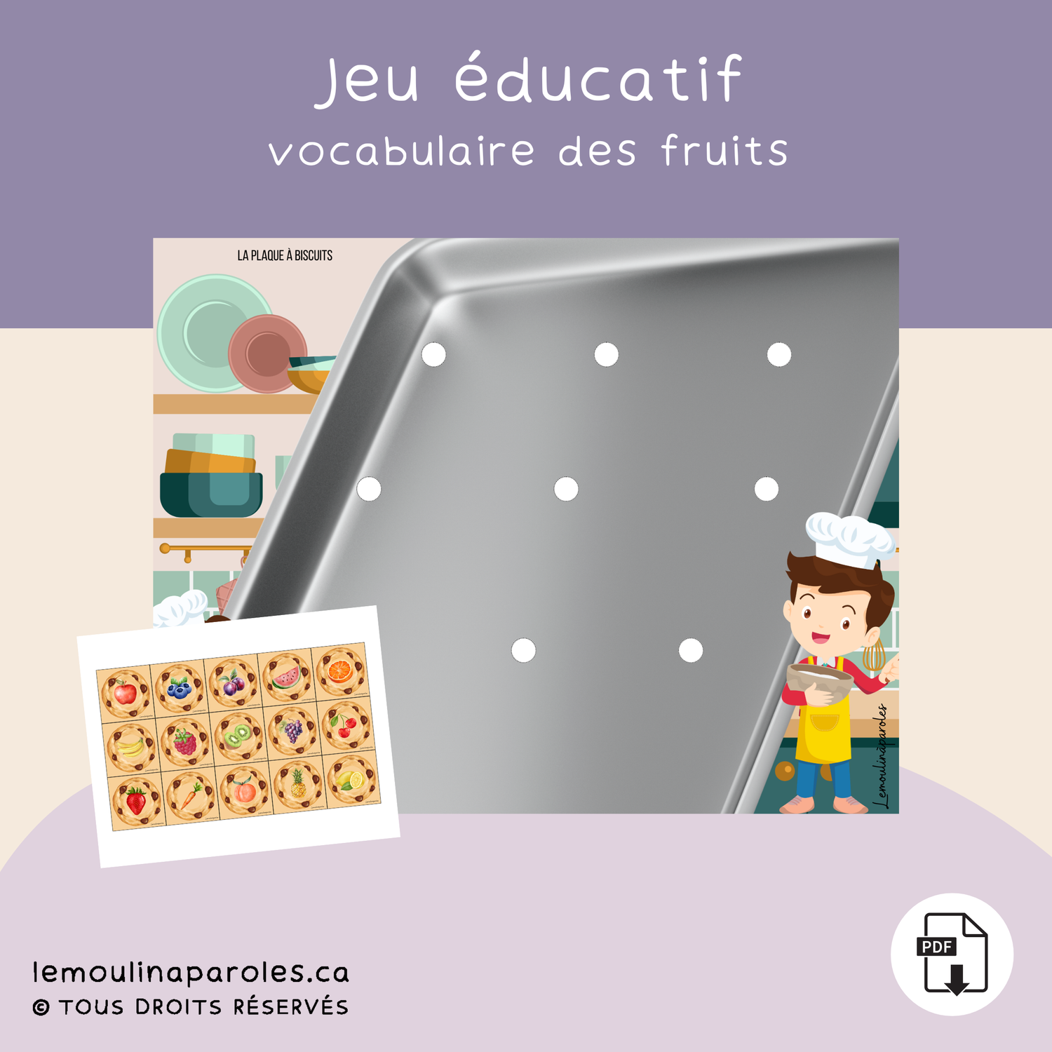 La plaque à biscuits