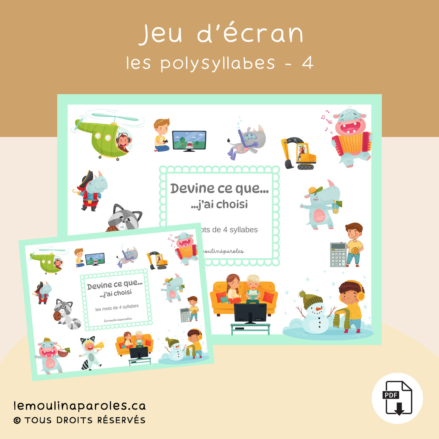 Devine ce que j'ai choisi.. - les 4 syllabes