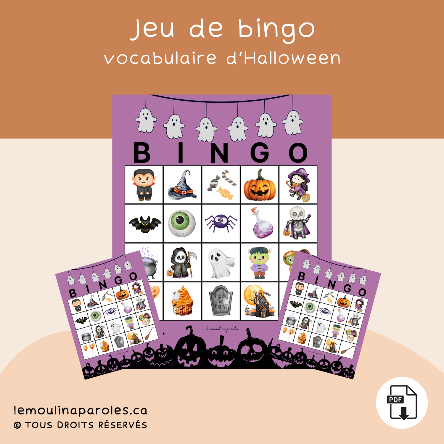Bingo - vocabulaire Halloween