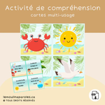 Activités imprimables de stimulation du langage sur le thème de l’été pour enfants de 3 à 8 ans.