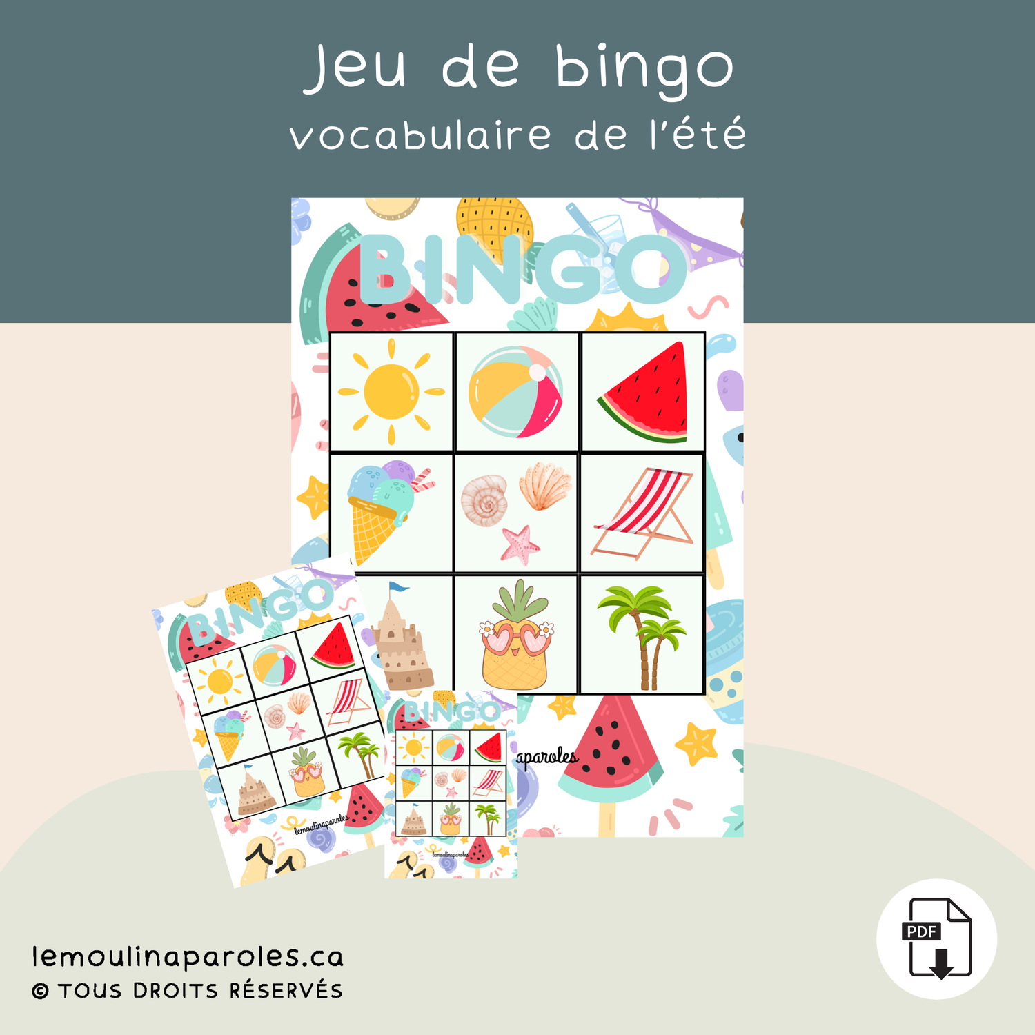 Mon bingo d'été