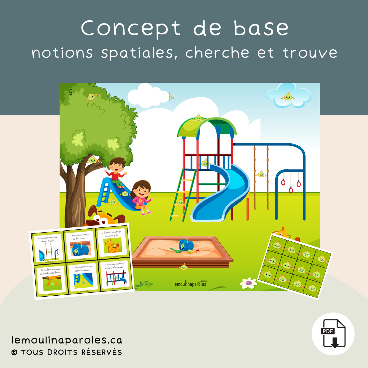 Les monstres - notions spatiales