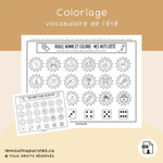 Activités imprimables de stimulation du langage sur le thème de l’été pour enfants de 3 à 8 ans.