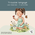 Trousse langage insectes jeux éducatifs enfant PDF