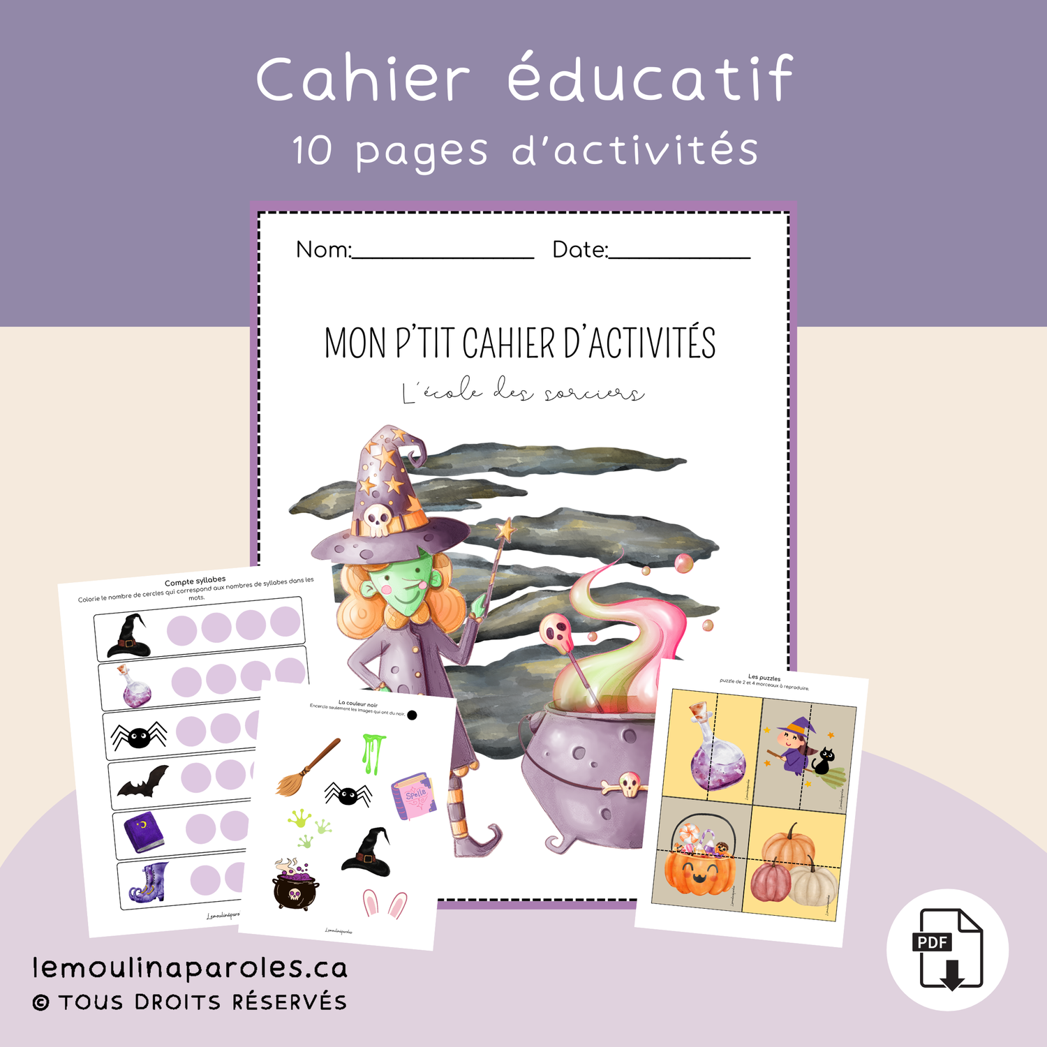 Cahier d'activités - l'école des sorciers