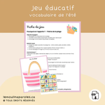 Activités imprimables de stimulation du langage sur le thème de l’été pour enfants de 3 à 8 ans.