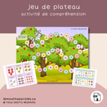 Trousse langage Les pommes en format PDF comprenant 11 activités éducatives pour développer le langage, la conscience phonologique, le vocabulaire, la morphosyntaxe, la compréhension et les notions spatiales chez les enfants.