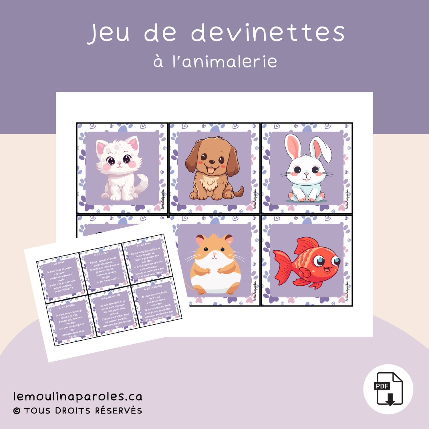 Devinette à l'animalerie