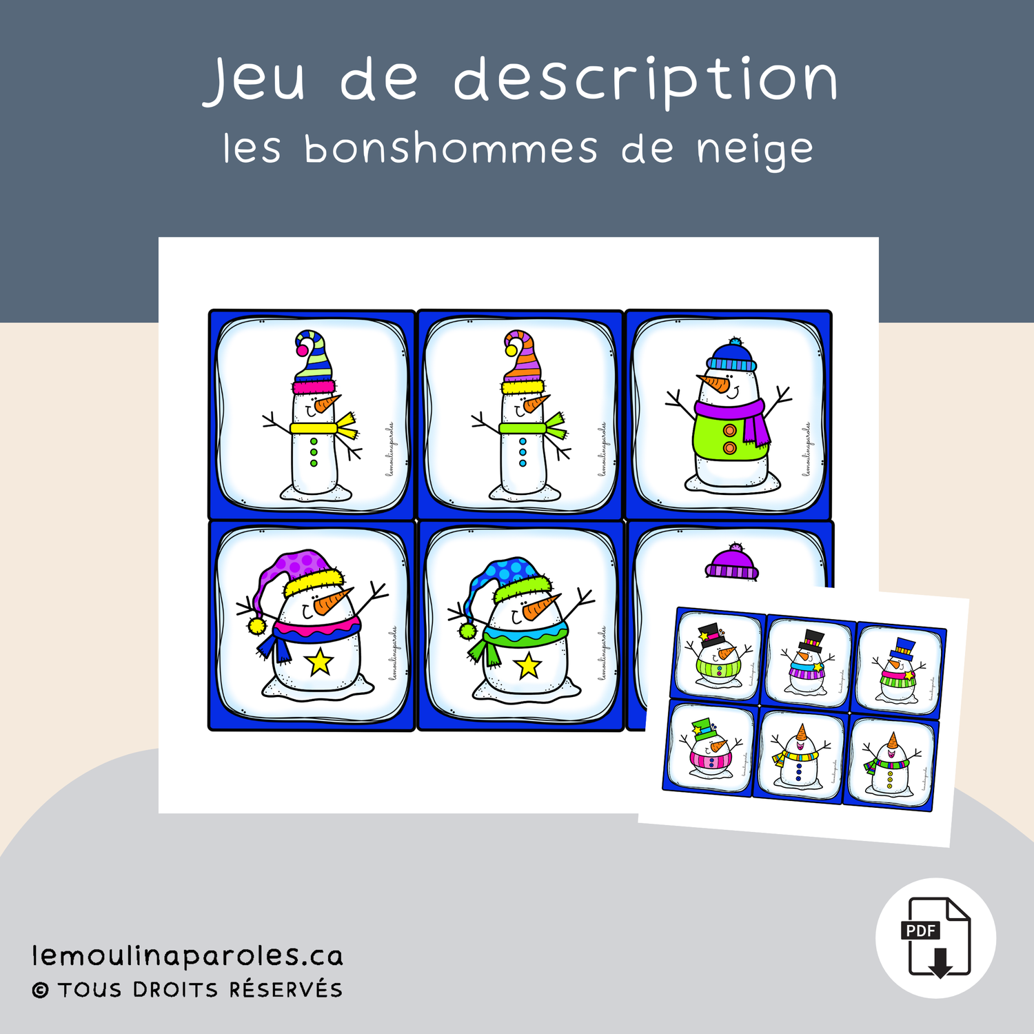 Décris-moi les bonshommes de neige