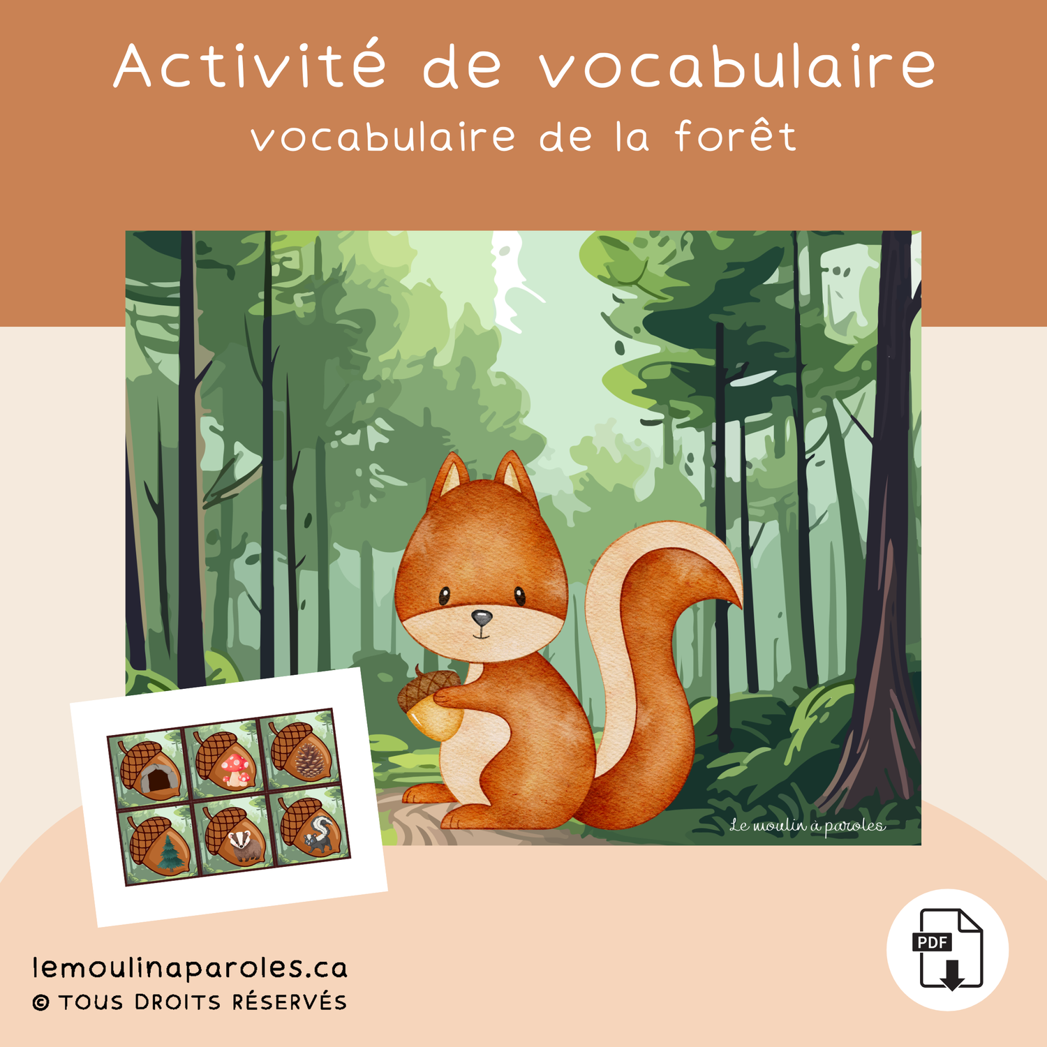 La chasse aux glands - devinettes