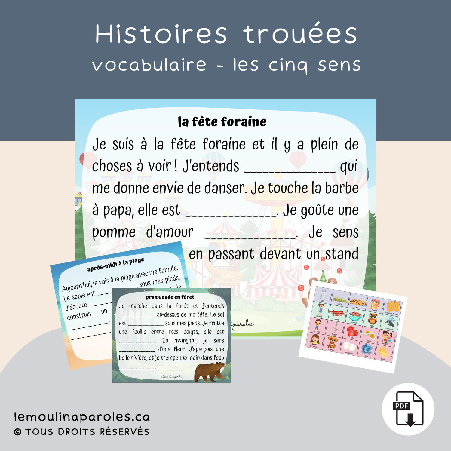 Histoire à compléter