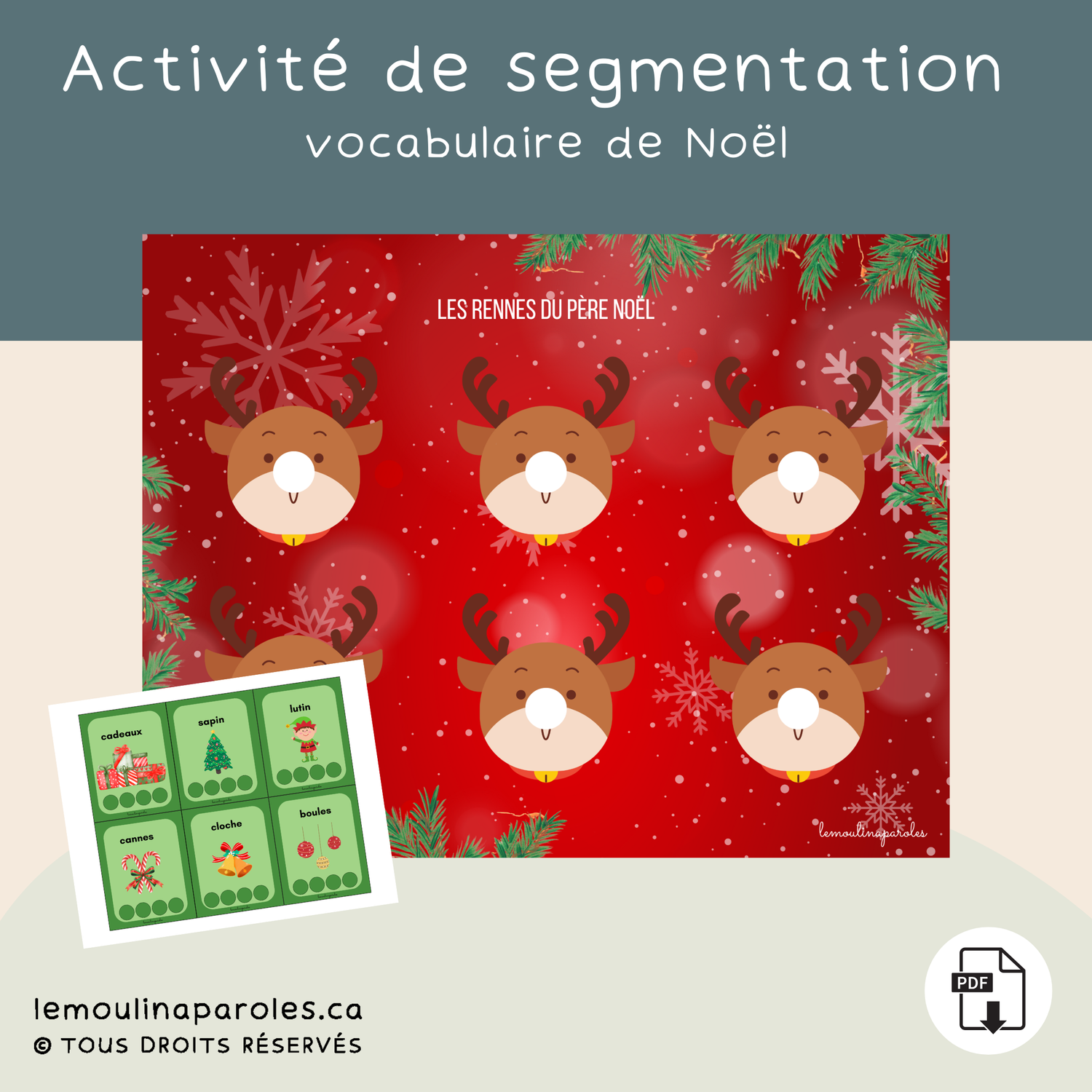 Les rennes du père Noël