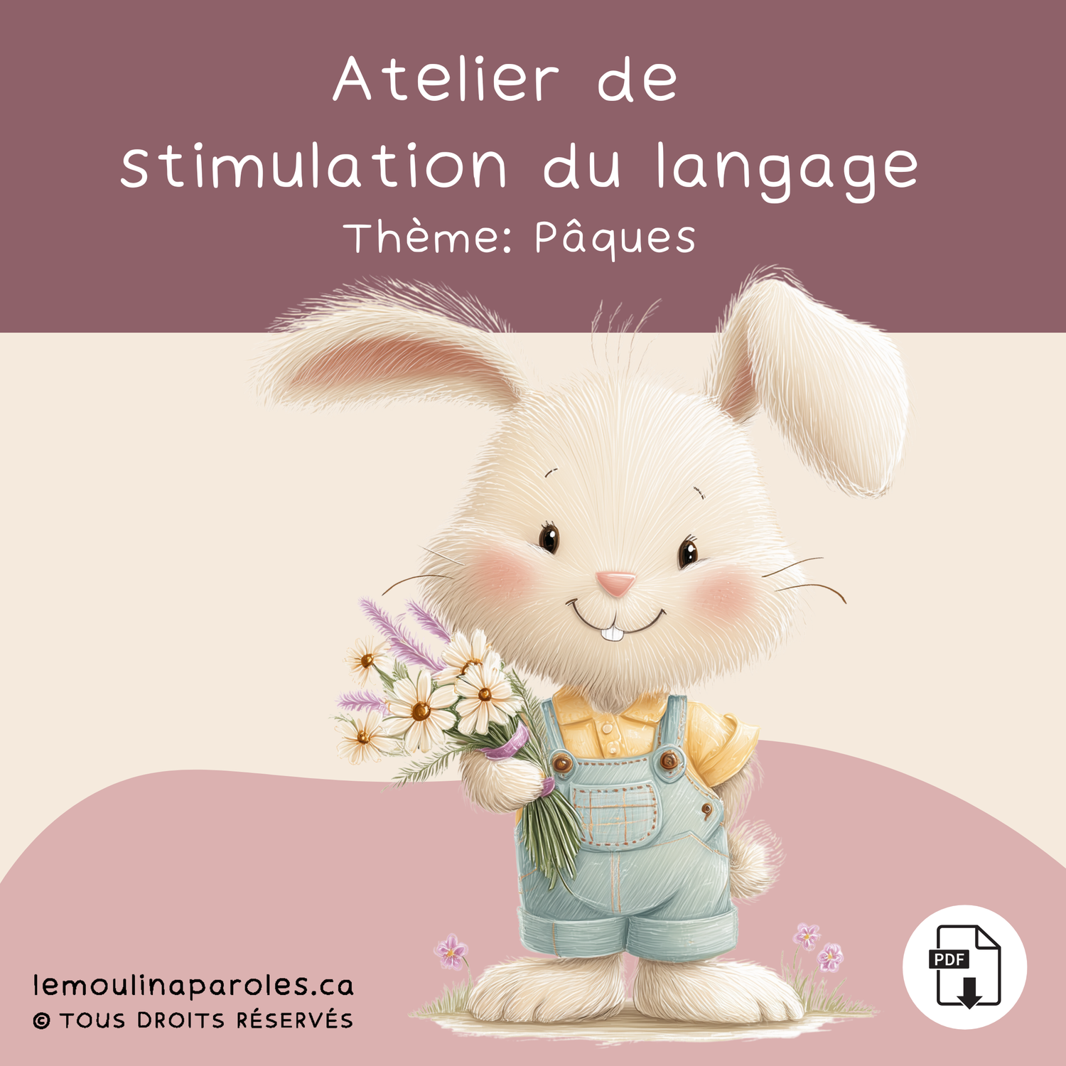 atelier stimulation langage enfants préscolaire thème pâques