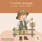 Trousse langage zoo enfants savane PDF éducatif