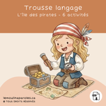 Trousse langage île des pirates pour enfants avec activités éducatives imprimables préscolaire