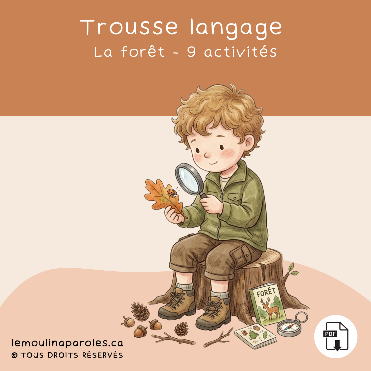 Trousse langage forêt pour enfants avec activités éducatives imprimables sur les animaux