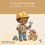 Trousse langage métiers pour enfants avec activités éducatives imprimables préscolaire