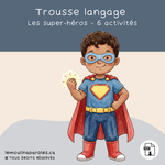 Trousse langage super-héros pour enfants avec activités éducatives imprimables préscolaire