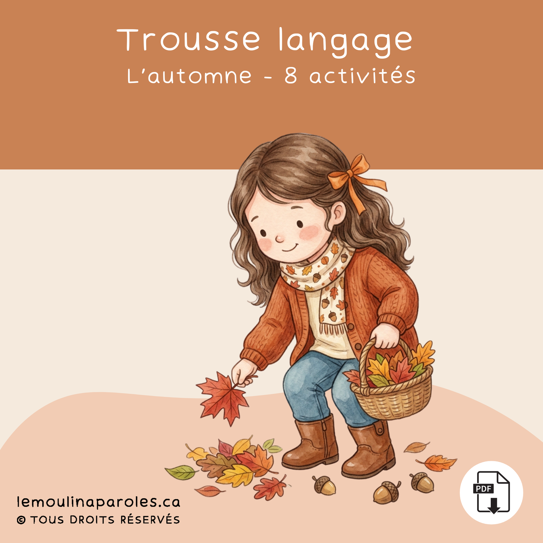 Trousse langage automne pour enfants avec activités éducatives imprimables