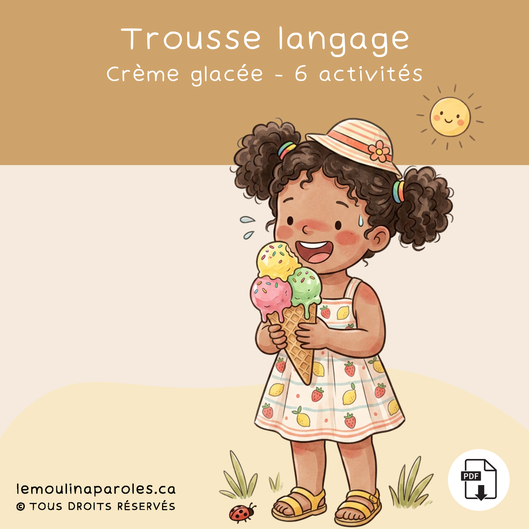 Trousse langage crème glacée jeux éducatifs enfant PDF