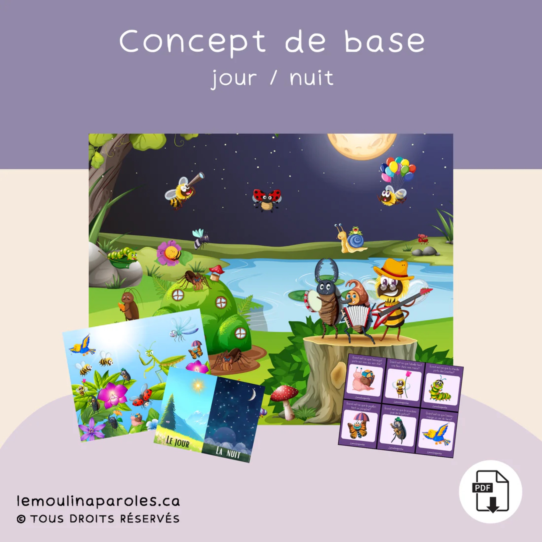Jeu orthophonie insectes sons syllabes et vocabulaire