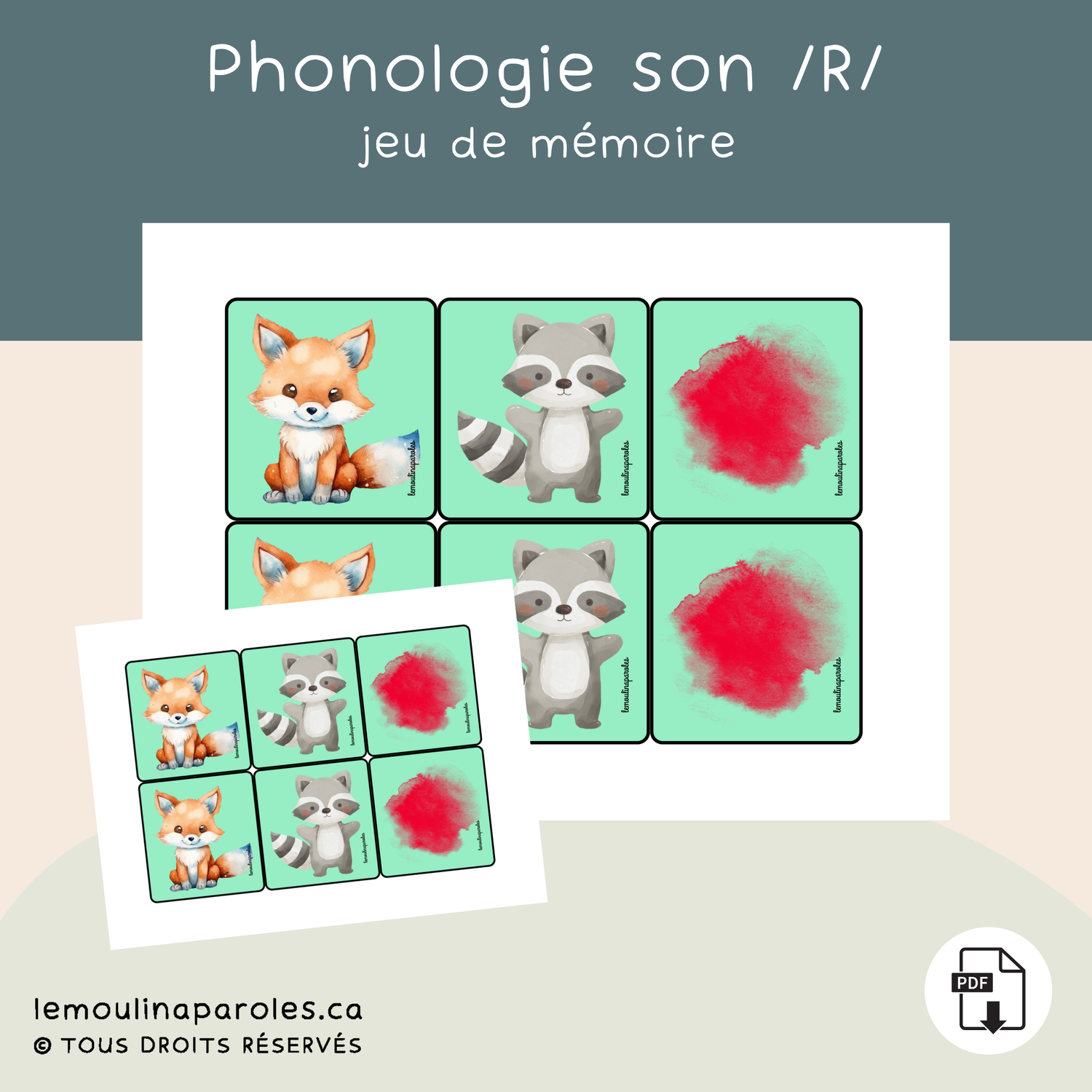 Jeu de mémoire - son /R/ initial