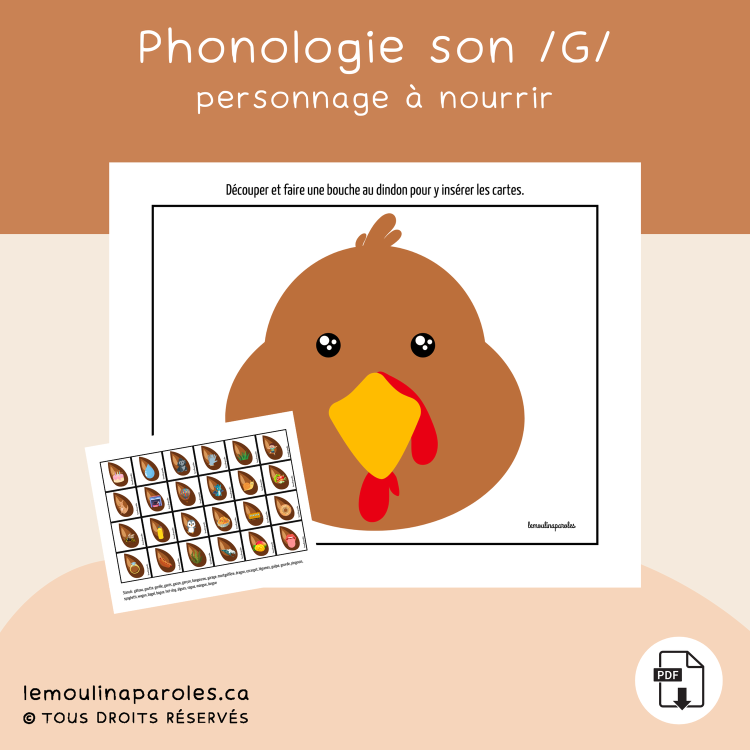 Bébé dindon a faim son /G/