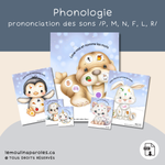 Jeu éducatif – Animaux polaires à laver | Phonèmes /P/ /M/ /N/ /F/ /L/ /R/