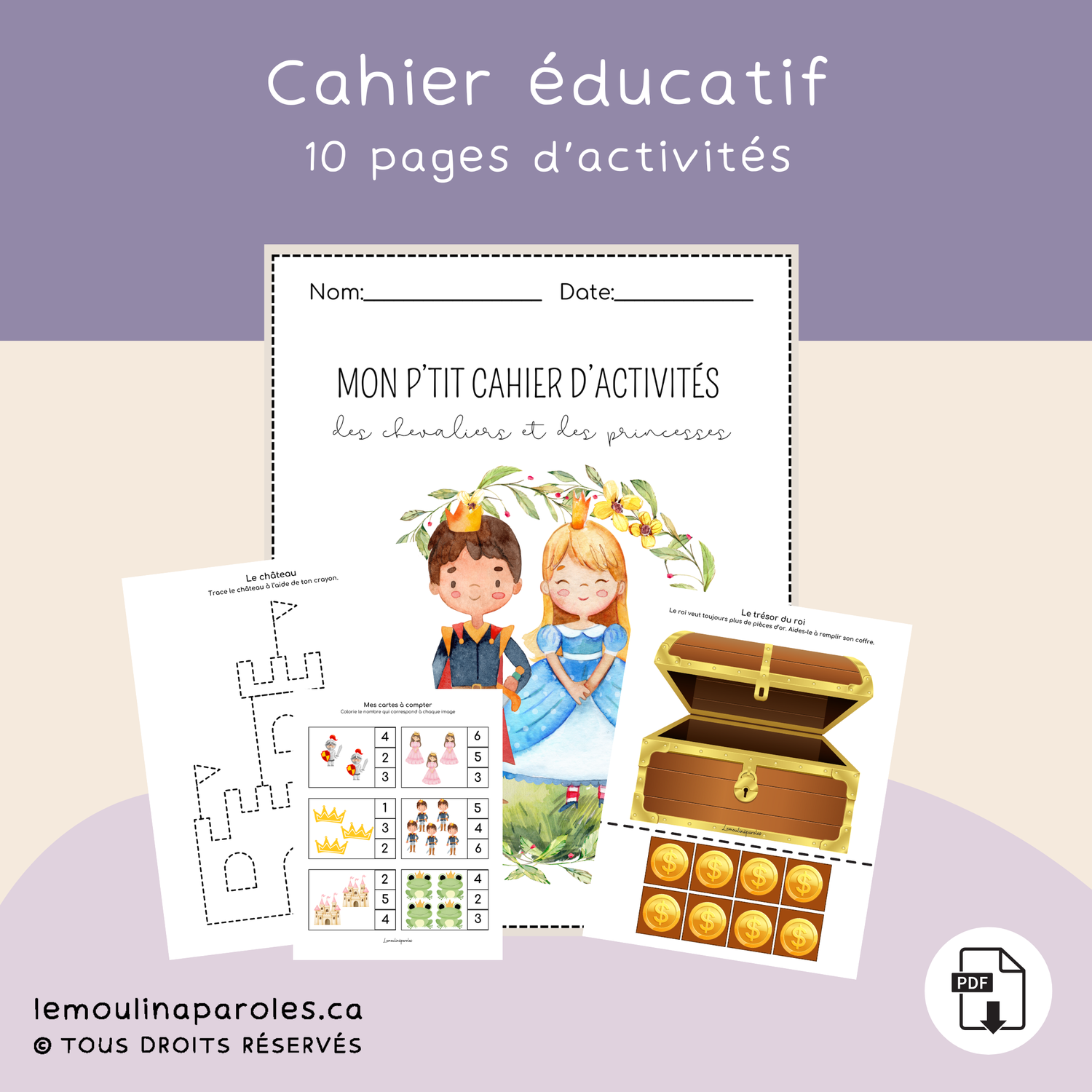 Cahier d'activités - Les chevaliers et les princesses