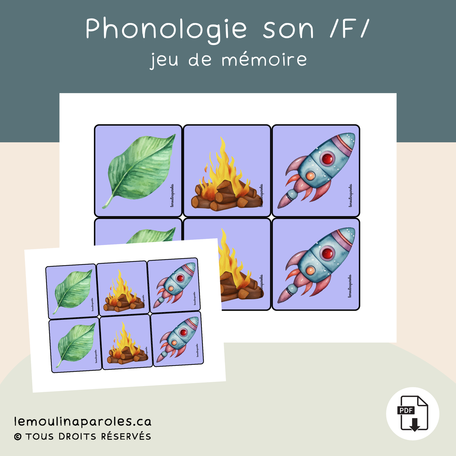 Jeu de mémoire - son /F/ initial