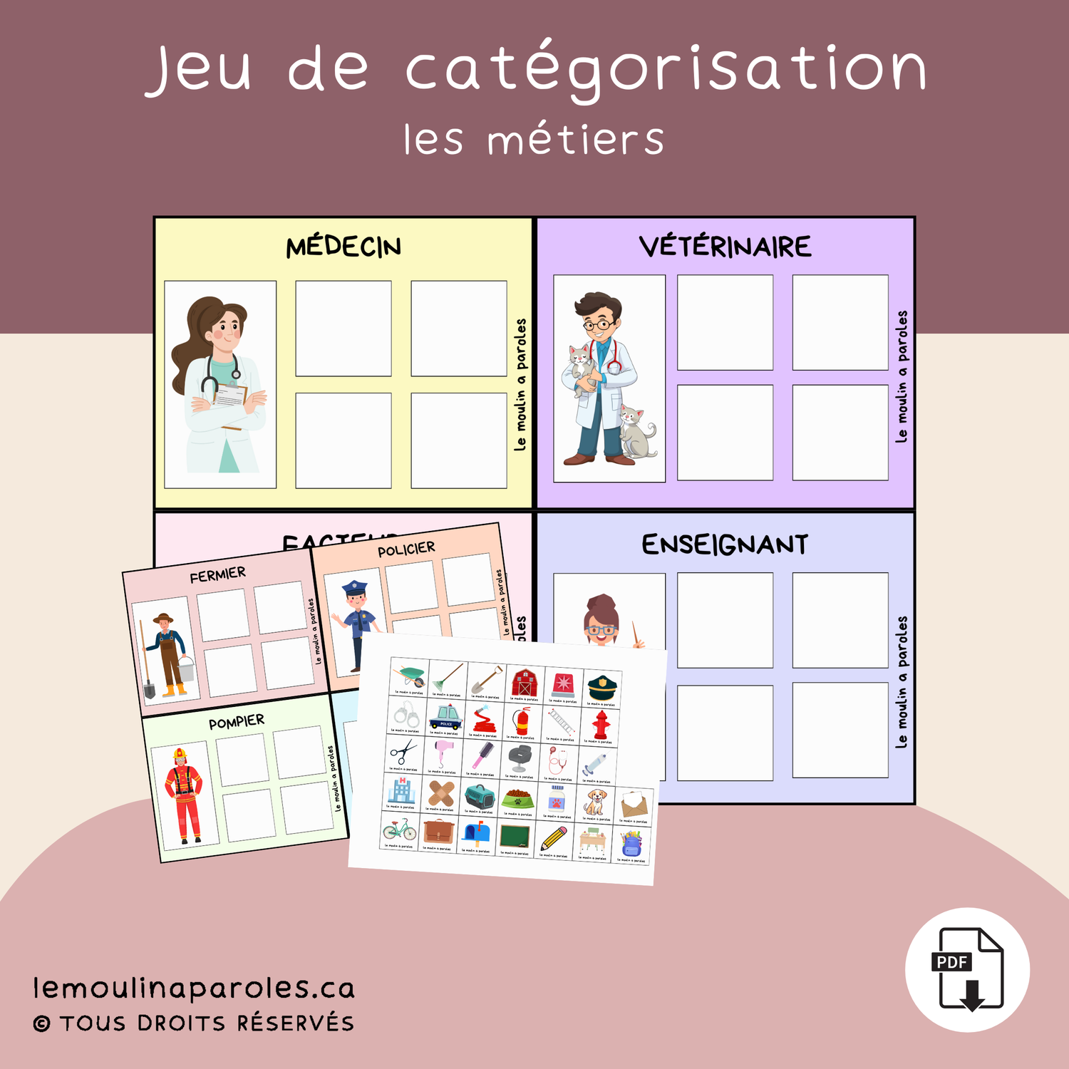 Le plateau des métiers