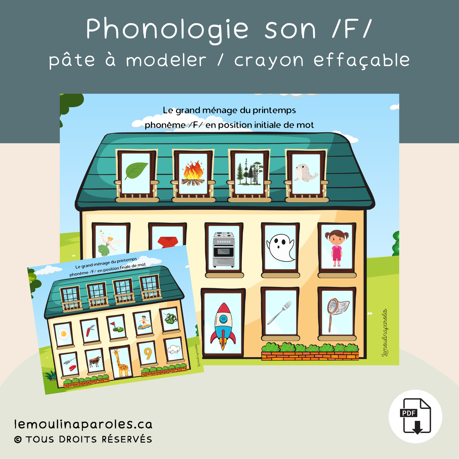 Le grand ménage du printemps ! son /F/ initial et final