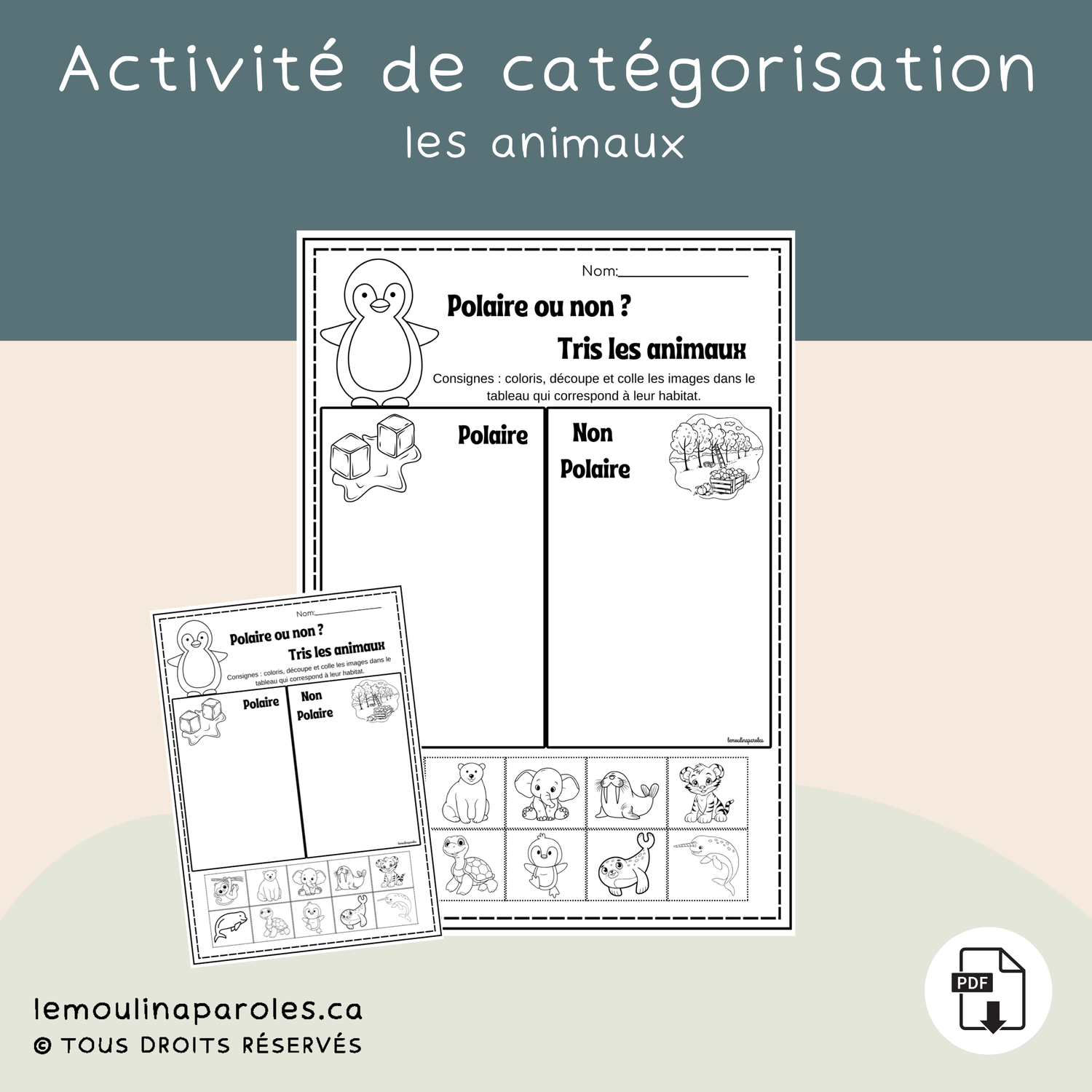 Bricolage animaux polaires