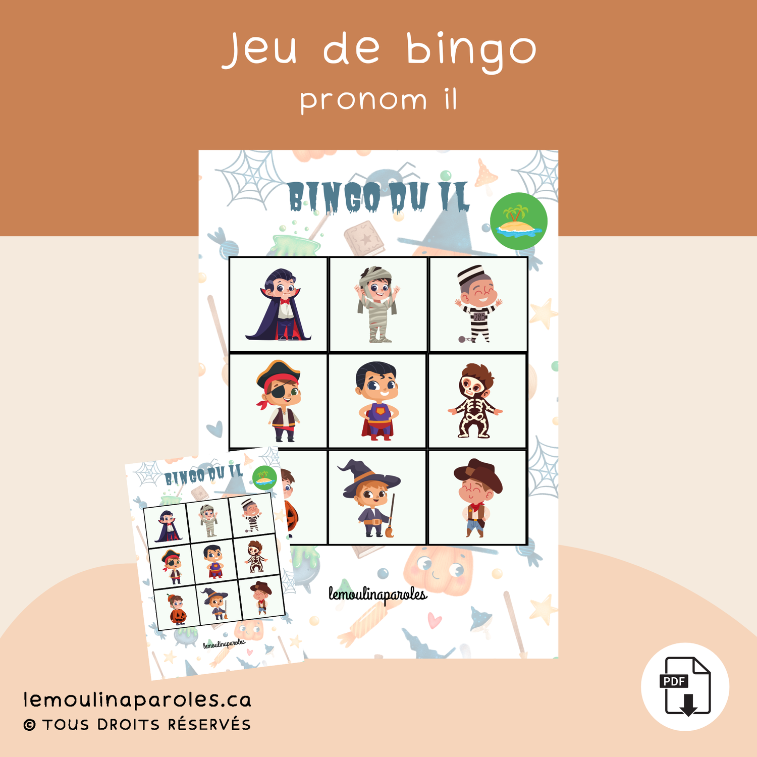 Bingo Halloween pronom /IL/