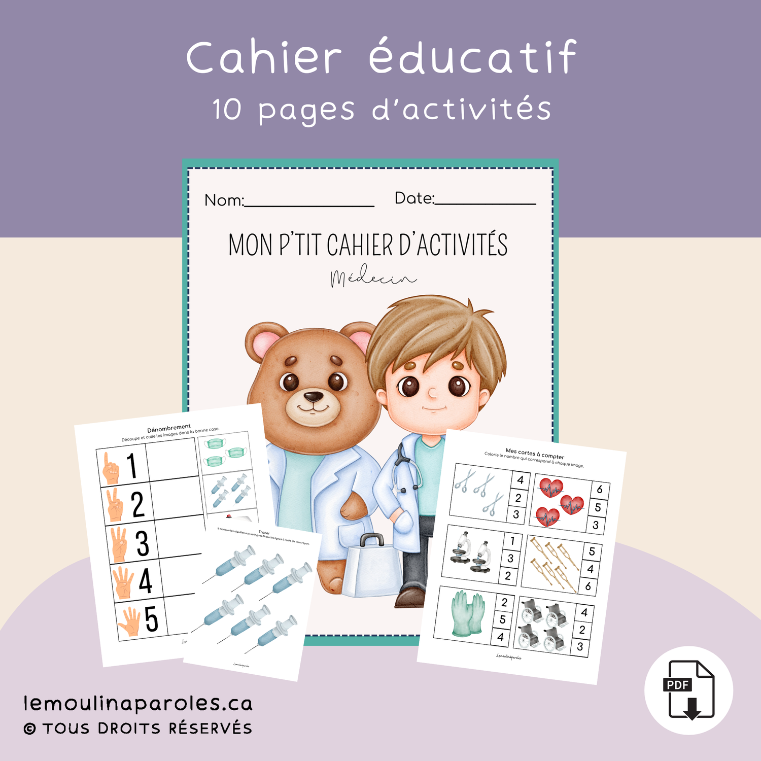 Cahier d'activités - Les minis médecins
