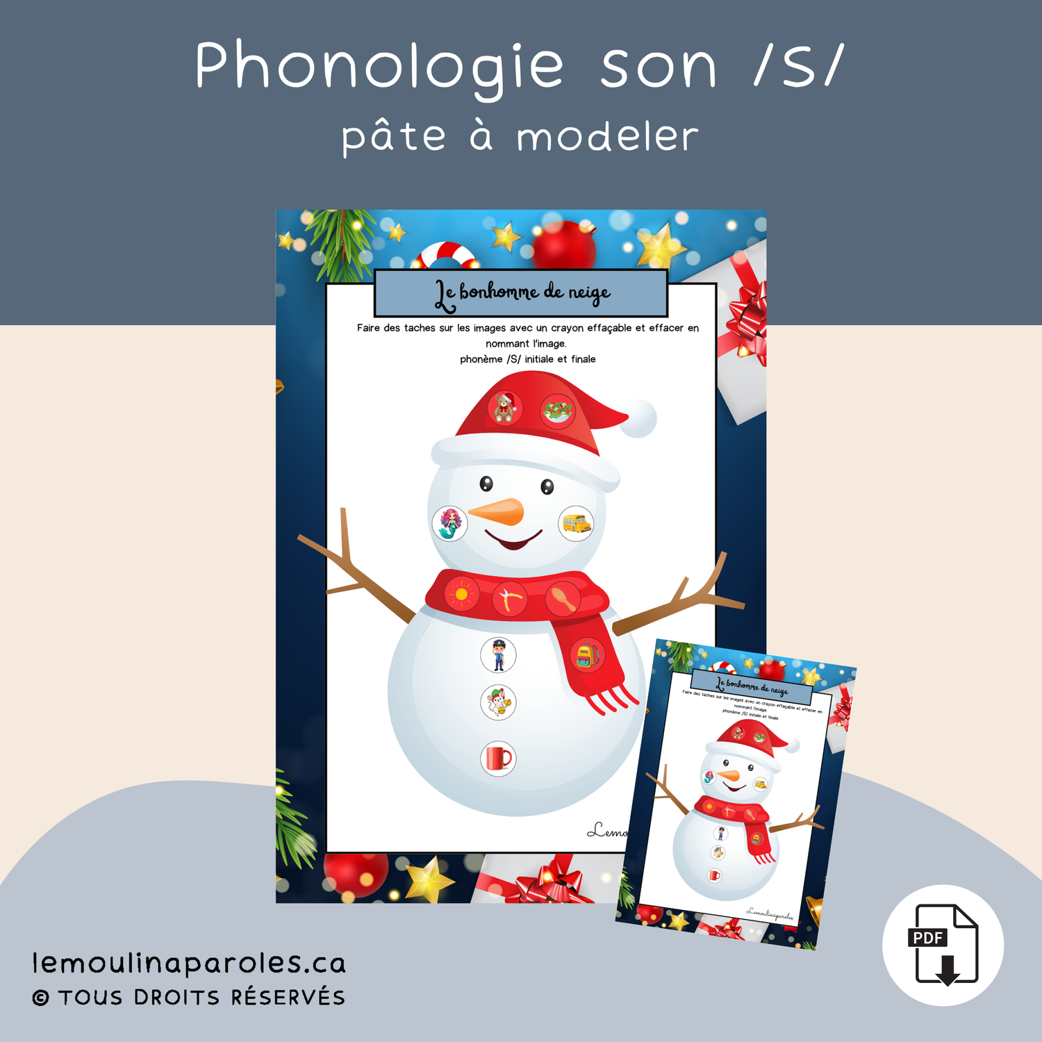 Bonhomme de neige - phonème /S/