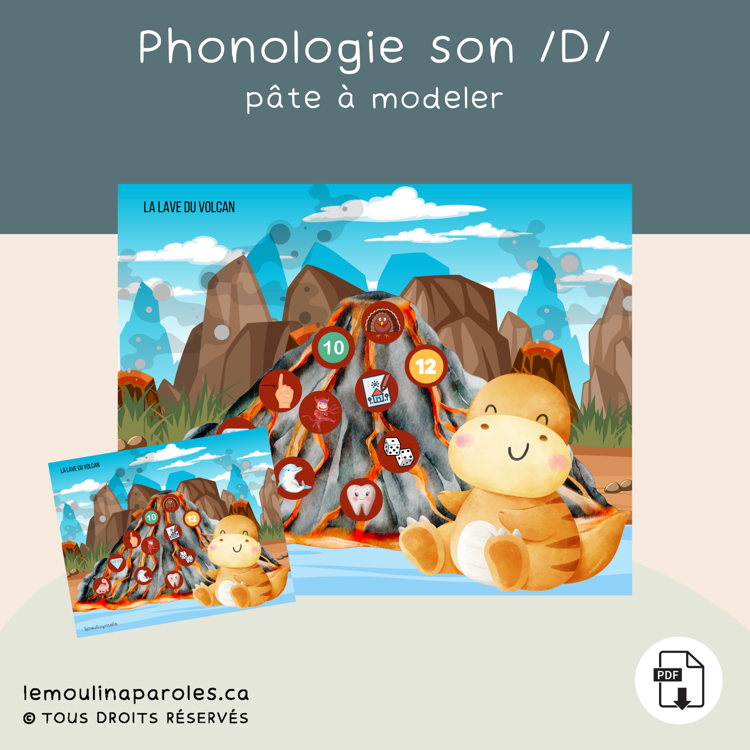 La lave du volcan son D