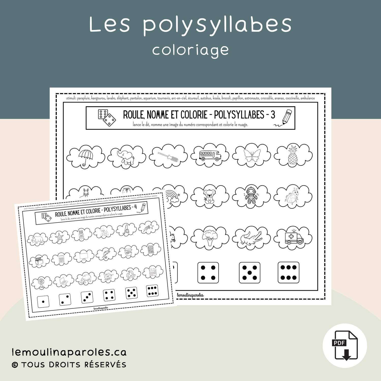 Roule et nomme - les polysyllabes