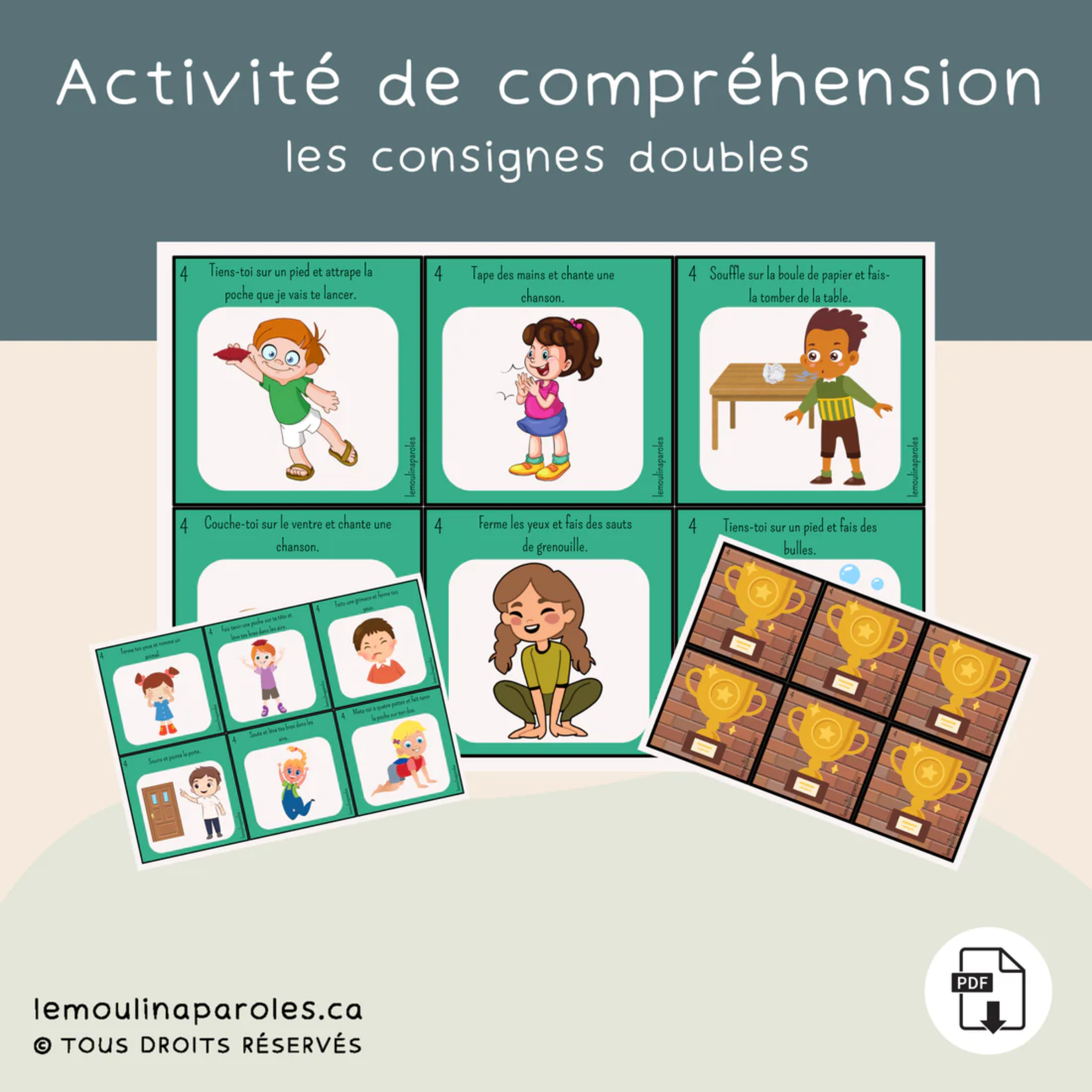 Trousse langage sports pour enfants avec activités éducatives imprimables préscolaire