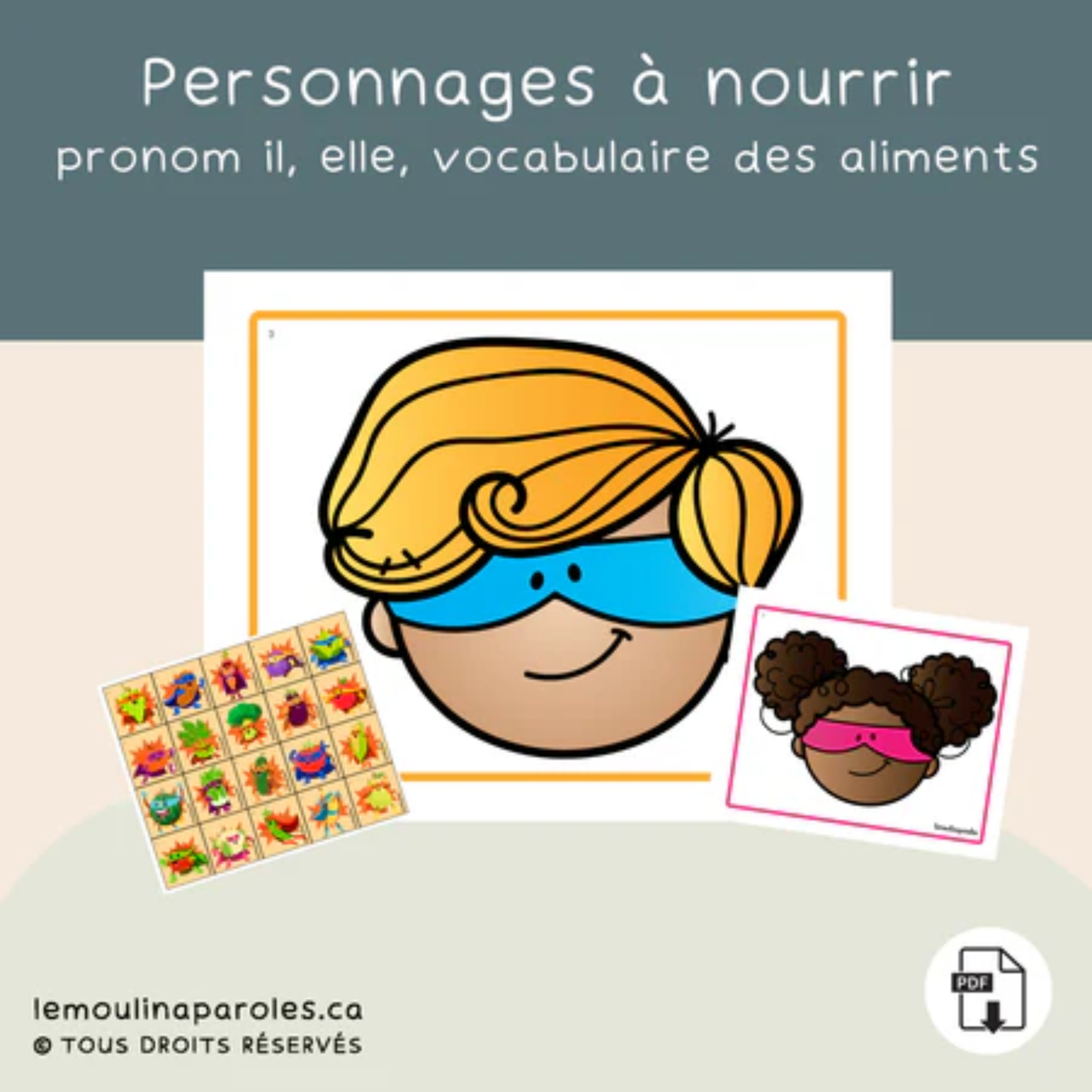 Trousse langage super-héros pour enfants avec activités éducatives imprimables préscolaire